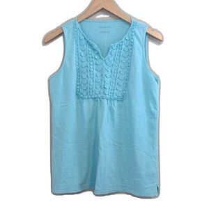 Talbots Top 3 for 15 SALE CLEARANCE Blue Green Embroidered Tank Top Small